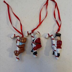 Villeroy & Boch Holiday Ornaments with Red Accents